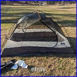 REI Half Dome SL 3+ 3 Person Tent With Footprint And Rainfly Blue