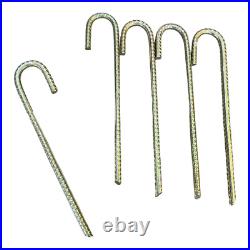 Rebar Stakes 12 Ground Anchors for Tents, Gardens, Fences Galvanized Steel