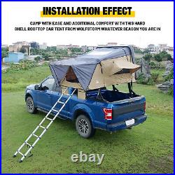 Rooftop Tent Truck SUV Camping Car Tent with Ladder + Sleeping Pad for 3-4 People