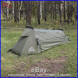 Russian Lightweight Single Tent Kaiten 3 Season Khaki Camping Hiking Folding