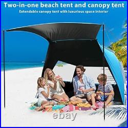 SEBOR Beach Tent, Deluxe XL Pop-up Canopy Cabana Beach Shade Tent for 4-6 Per