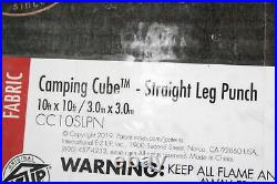 SEE NOTES E-Z UP CC10SLPN Camping Cube 6.4 Converts 10 X 10 Feet Straight Canopy