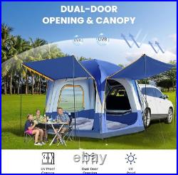 SUV Camping Tent with Rainfly Double Door Dual-Use CUV Car Tent for 4-6 Person SUV Camping Tent with Rainfly Double Door Dual-Use CUV Car Tent for 4-6 Person
