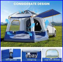 SUV Camping Tent with Rainfly Double Door Dual-Use CUV Car Tent for 4-6 Person SUV Camping Tent with Rainfly Double Door Dual-Use CUV Car Tent for 4-6 Person
