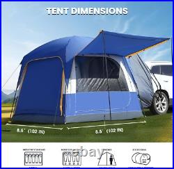 SUV Camping Tent with Rainfly Double Door Dual-Use CUV Car Tent for 4-6 Person SUV Camping Tent with Rainfly Double Door Dual-Use CUV Car Tent for 4-6 Person