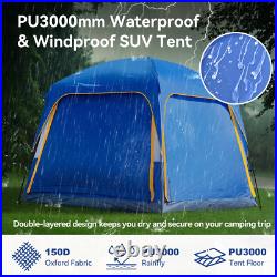SUV Camping Tent with Rainfly Double Door Dual-Use CUV Car Tent for 4-6 Person SUV Camping Tent with Rainfly Double Door Dual-Use CUV Car Tent for 4-6 Person
