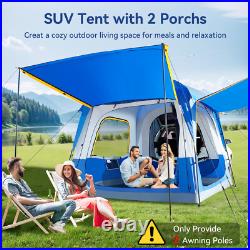 SUV Camping Tent with Rainfly Double Door Dual-Use CUV Car Tent for 4-6 Person SUV Camping Tent with Rainfly Double Door Dual-Use CUV Car Tent for 4-6 Person