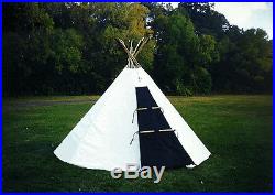 Sami Lavvu 10'dia. Cotton Duck WithPOLES! Complete Package (tipi/tepee/yurt/tent)