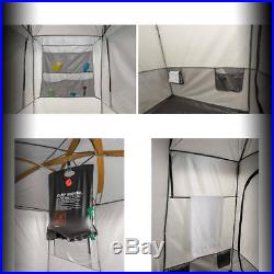Shower Tent Solar Heated 2Room Non Instant Camping Cabin Hiking Outdoor Portable