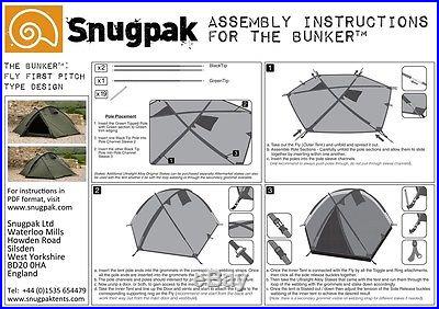 Snugpak Bunker 4-Season 3 Person Dome Tent Survival Shelter 92890