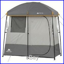 Solar Heated Shower Tent 2-Room Non Instant Camping Cabin Hiking Ozark Trail New
