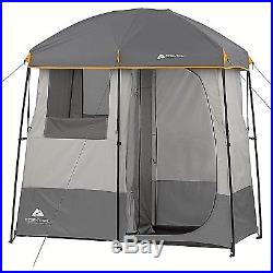 Solar Heated Shower Tent 2-Room Non Instant Camping Cabin Hiking Ozark Trail New