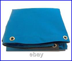 Sunbrella Tarp, Pacific Blue #6001 with Brass #4 Rolled Rim Spur Grommets
