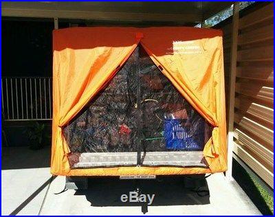 TENT TO SUIT ANY DUAL CAB STYLESIDE UTE WITH A CANOPY IN ORANGE SIMPLE SETUP