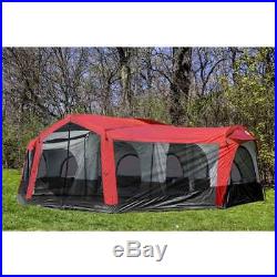 Tahoe Gear Carson 3 Season 14 Person 25 x 17.5 Ft Family Cabin Tent, Red (Used)
