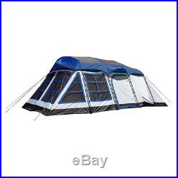 Tahoe Gear Glacier 20 x 12 14-Person 3-Season Family Cabin Tent, Blue and White