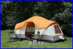 Tahoe Gear Olympia 10 Person Three Season Family Camping Tent Orange (Open Box)