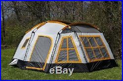 Tahoe Gear Ozark 16-Person 3-Season Cabin Tent, Camping Orange Free Shipping