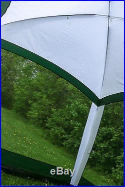Tahoe Gear Pine Creek Screen House Outdoor Picnic Shelter, White and Green
