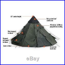 Teepee Tent Camping Equipment Outdoor Shelter Backpacking Hunting 6 Person Green