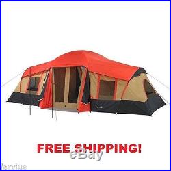 Tent 10 Person 3 Room Cabin Camping Shelter Dome Family Hunting Gear Hiking NEW