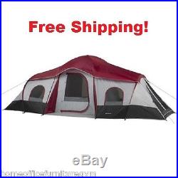 Tent 10 Person 3 Room Cabin Camping Shelter Family Porch Dome Hunting Hiking NEW