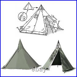 Tent 2 Doors Camping Teepee Tent 4 Season Reathable Hike Waterproof Tent Outdoor