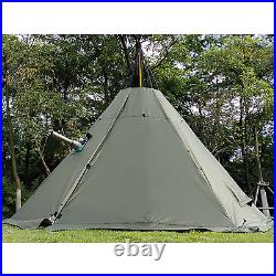 Tent 2 Doors Camping Teepee Tent 4 Season Reathable Hike Waterproof Tent Outdoor