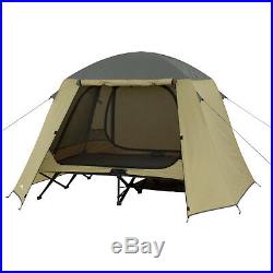 Tent Camping Bed Two-Person Elevated Padded Cot Covered Screened Sleep Shelter