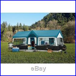 Tent Camping Family 12 Person Large 20' x 12' Cabin House 3 Rooms Windows Closet