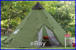 Tent Camping Teepee 18 x Tents Large Family Cabin Hiking Camp Equipment Fishing