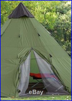 Tent Camping Teepee 18 x Tents Large Family Cabin Hiking Camp Equipment Fishing