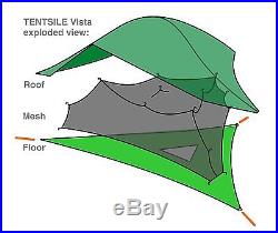 Tentsile Vista 3 Person Four Season Camping Suspended Tree Tent Green