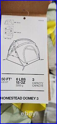 The North Face Homestead Domey 3 Person Tent TeaGreen/Backpacking Navy NEW