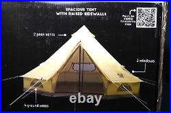 Timber Ridge 6 Person Glamping Tent Weather Resistant 98in X 13ft 5in X 13ft 5in