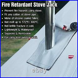 Tipi Hot Tent with Fire Retardant Stove Jack for Flue Pipes, 2 Person Lightweigh