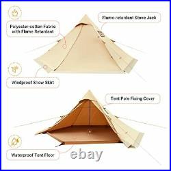 Torino Hot Tent with Stove Jack Wind-Proof Warm Winter Canvas Tent for KHAKI