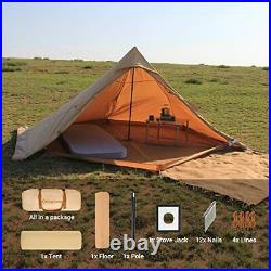 Torino Hot Tent with Stove Jack Wind-Proof Warm Winter Canvas Tent for KHAKI