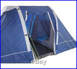 Trespass 4 Man Fire Retardant 2 Room Air Pump-Up Tent With Sewn In Groundsheets