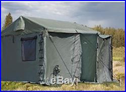 USGI MILITARY ARMY TENT- MODULAR COMMAND POST SYSTEM #483 With FLOOR-11 x 11 ft