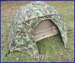 USMC Diamond Brand/Eureka 2 Person Marine Combat Tent withWoodland/Tan Rainfly EUC