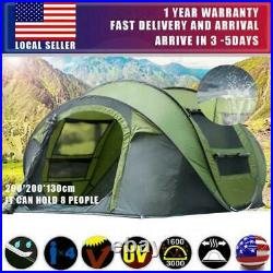 US 2-6 Person Hydraulic Camping Automatic Pop Up Tent Waterproof Outdoor Hiking