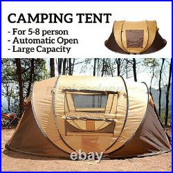 US 5-8 Person Camping Tent Automatic Pop Up Waterproof Hiking Outdoor Shelter