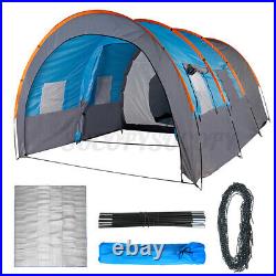 US 8-10Person Family Camping Tunnel Tent Waterproof Shelter Hiking Double Layer