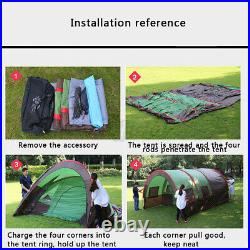 US 8-10 People Camping Tent Waterproof Hiking Double Layer Outdoor Party Shelter