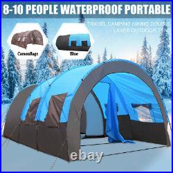 US 8-10 Person Super Big Camping Tent Waterproof Outdoor Hiking Family