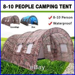 US 8-10 Person Super Big Camping Tent Waterproof Portable Outdoors Hike