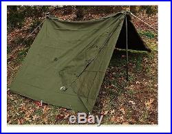 US Army Shelter Halves Complete Two-Man PUP TENT (2) Military Shelter Half
