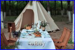 US Ship Canvas Camping Pyramid Tipi Tent Adult Indian Teepee Tent for 23 Person