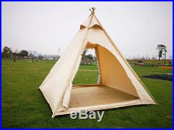 US Ship Oudoor Canvas Camping Pyramid Adult Indian Teepee Tent for 23 Person